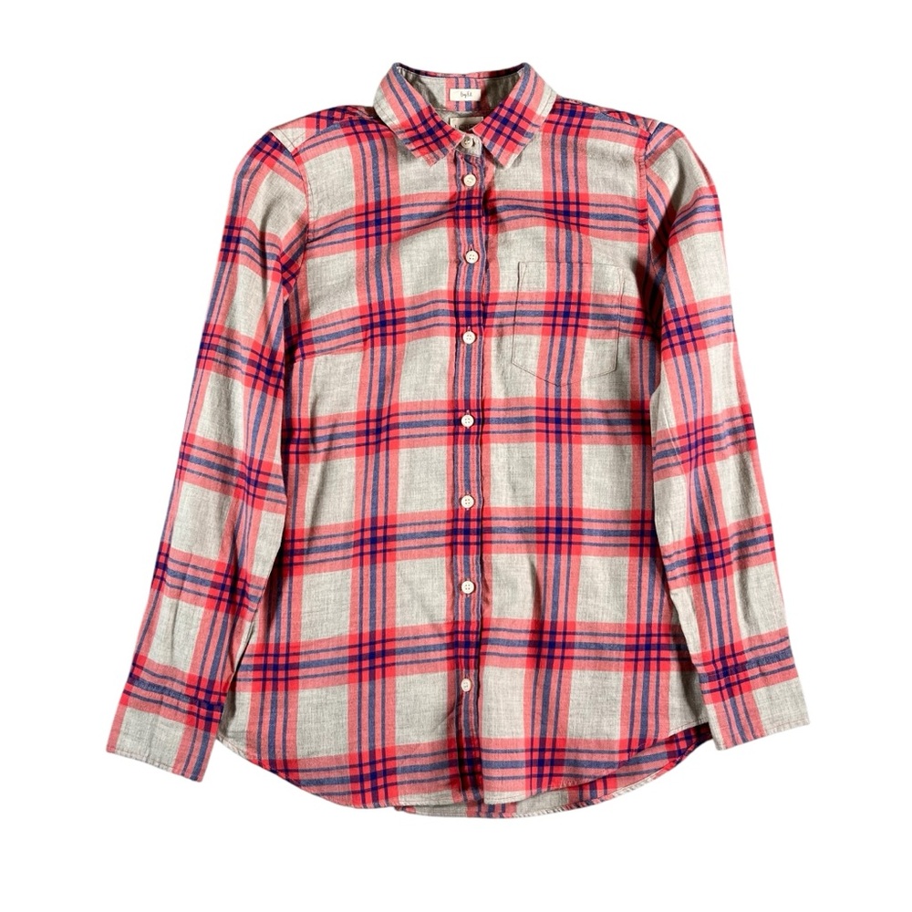 J.Crew Factory NWT Women's Boy Fit Button Down Flannel Shirt Size XS‎